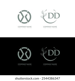 DD minimalistisches und klassisches Logo Set Design. DD-Monogramm-Kreisform-Vektor. DD einzigartiges Design.
