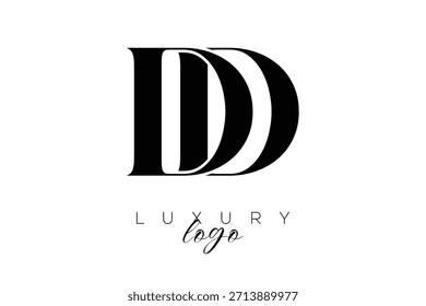 DD  Serif Letter Monogram Typography Logo for Elegant Premium Branding Identity