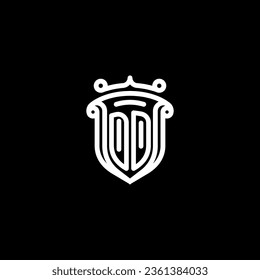 DD shield initial monogram with high quality professional design that will print well