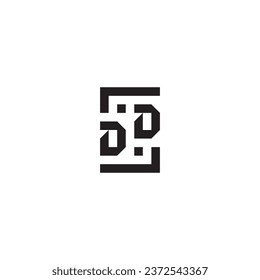 DD square concept retro logo in high quality professional design that will print well across any print media