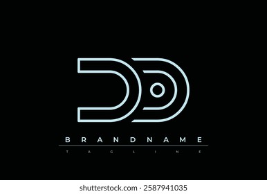 DD Technology Letter Logo Template. This tech letter logo is a graphic mark that uses letters to represent a technology company.