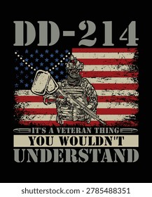 DD-214 IT'S A VETERAN WHING YOU WOULDN'T UNDERSTAND TSHIRT DESIGN