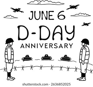 Dday anniversary june 6th world war two normandy landing soldiers tanks planes