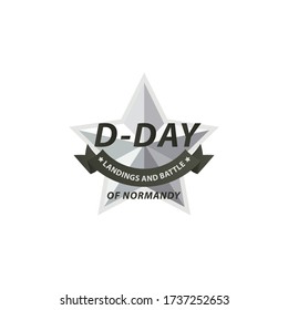 D-day Celebration Landing and Battle of Normandy Vector Template Design Illustration