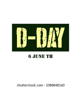 D-Day Logo Vector Template Design Illustration