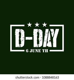 D-Day Logo Vector Template Design Illustration