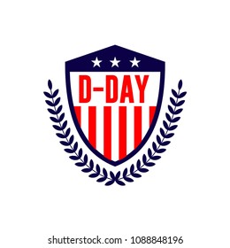 D-Day Logo Vector Template Design Illustration