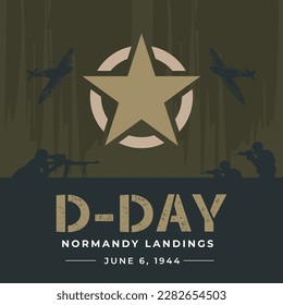 D-day memorial celebrations design template