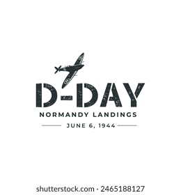d-day normandy landing 1944 memorial design template