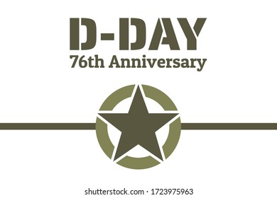 Dday Normandy Landings Concept Template Background Stock Vector 