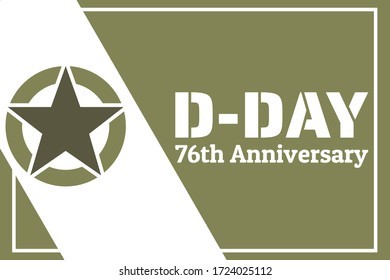 D-Day. Normandy landings concept. Template for background, banner, card, poster with text inscription. Vector EPS10 illustration