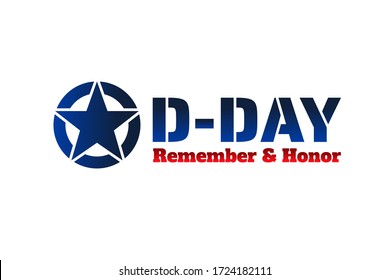 D-Day. Normandy landings concept. Template for background, banner, card, poster with text inscription. Vector EPS10 illustration