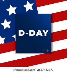D-Day. Normandy landings concept. Template for background, banner, card, poster with text inscription. 