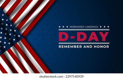 D-Day Normandy Landings June 06 Background Vector illustration