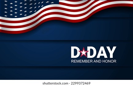 D-Day Normandy Landings June 06 Background Vector illustration