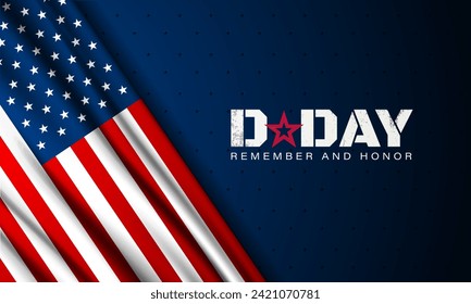 D-Day Normandy Landings June 06 Background Vector illustration