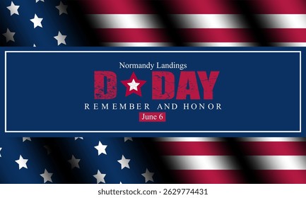 D-Day Normandy Landings June 06 Background Vector illustration