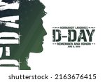 D-Day. Normandy Landings. Remember and Honor. June 6, 1944. Holiday concept. Template for background, banner, card, poster with text inscription. Vector EPS10 illustration