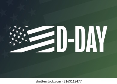 D-Day. Normandy Landings. Remember and Honor. June 6, 1944. Holiday concept. Template for background, banner, card, poster with text inscription. Vector EPS10 illustration