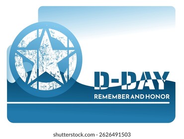 D-Day. Remembrance and Honor – banner, poster, vector illustration