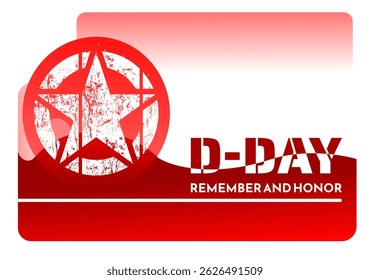 D-Day. Remembrance and Honor – banner, poster, vector illustration