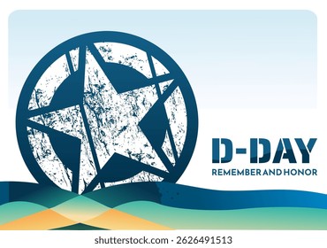 D-Day. Remembrance and Honor – banner, poster, vector illustration