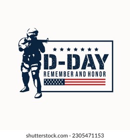 Ilustración vectorial de día D. Adecuado para tarjeta de saludo, afiche y banner