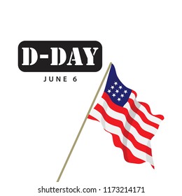 D-Day Vector Template Design Illustration