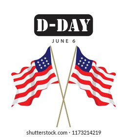 D-Day Vector Template Design Illustration