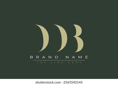 DDB abstract letter logo design. This logo is designed by three abstract letters.