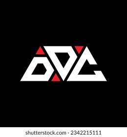 DDC triangle letter logo design with triangle shape. DDC triangle logo design monogram. DDC triangle vector logo template with red color. DDC triangular logo Simple, Elegant, and Luxurious design.