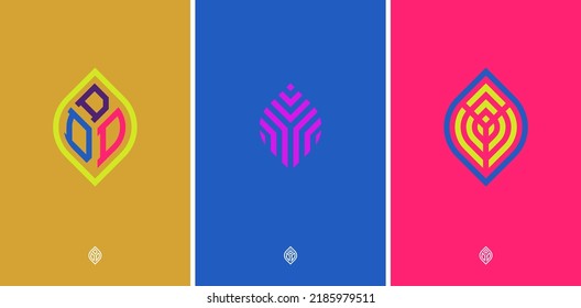 DDD Elliptical organic leaf monogram. Logo that is suitable for your company such as business consulting, accounting and finance, personal brand, retail, real estate etc.