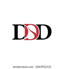 DDD Letter Initial Logo Design Template Vector Illustration