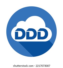 DDD three-letter cyber security cloud technology iconic logo design vector template, monogram, abstract, wordmark, letter mark, business, typography, flat, minimalist, brand, initial letter logo