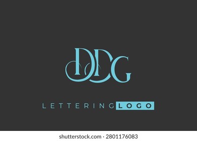 DDG Elegant Monogram Logo Design With Decorative Lettering. Elegant Monogram Logo Design with Decorative Elements and Typography