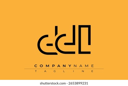 DDL abstract letter design. Modern Business Logo Design With Abstract Typography and Contemporary Style