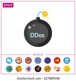 Ddos attack concept icon