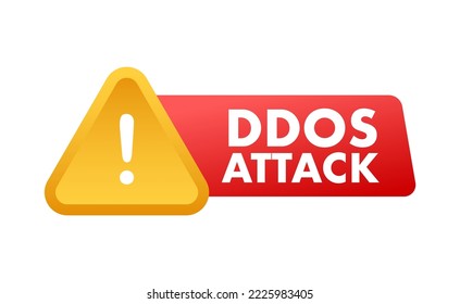 DDOS-Angriff, Hacker-Bombe. Diensteverweigerung. Vektorgrafik