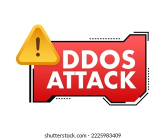 DDOS attack, hacker bomb. Denial of Service. Vector stock illustration