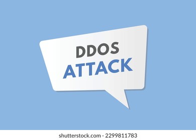 DDOS Attack text Button. DDOS Attack Sign Icon Label Sticker Web Buttons