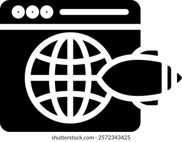 Ddos Attacks Icon Glyph Vector Illustration