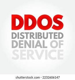 DDoS - Ataque de denegación de servicio distribuido (DDoS) se produce cuando varias máquinas operan juntas para atacar un objetivo, acrónimo de fondo de concepto de Internet