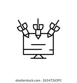 Ddos icon black and white vector sign