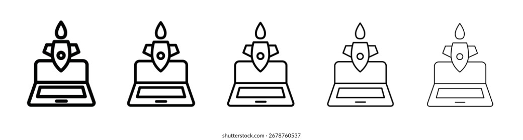 Diseño de icono de Ddos, logotipo, App, interfaz de usuario. Ilustración vectorial, EPS