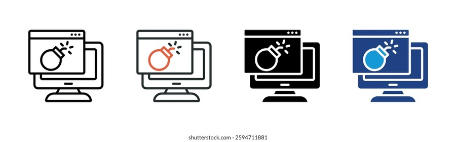 Ddos Icon Element For Design