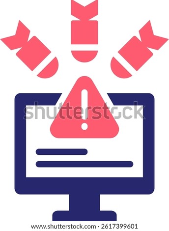 Ddos Icon Fill Vector Illustration