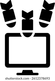 Ddos Icon Glyph Vector Illustration