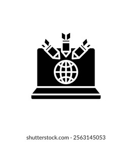 DDOS icon Isolated flat vector in outline