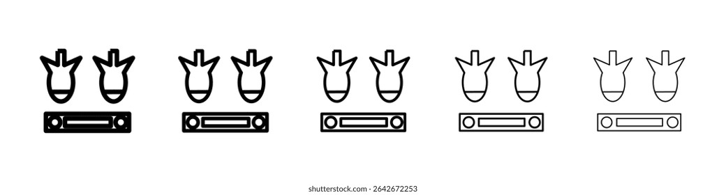 Dos-Symbol einzeln auf weißem Hintergrund