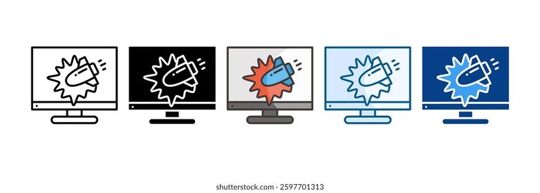 Ddos Icon Set Multiple Style Collection